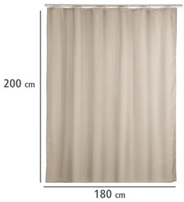 Wenko anti-schimmel douchegordijn 180x200cm polyester uni beige inclusief ringen