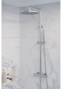 Brauer Chrome Edition opbouw regendoucheset met staafhanddouche en hoofddouche 30cm chroom