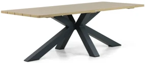 Dining Tuintafel rechthoekig 220 x 102 cm Aluminium Grijs Azzurro
