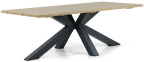 Tuinset 6 personen 220 cm Outdoor textiel Grijs Lifestyle Garden Furniture Andorra/Azzurro