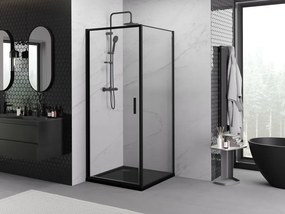 Mexen Exo-B schuifbare douchecabine 90 x 90 cm, transparant, zwart - 817-090-090-70-00