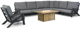 Hoek loungeset 7 personen Aluminium Grijs Lifestyle Garden Furniture Santika Cinta