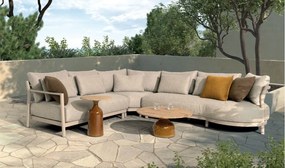 4 Seasons Outdoor Mykonos chaise loungebank  Loungebank    beige weerbestendig