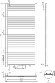 Best Design Zero badkamer radiator 120x60cm mat zwart