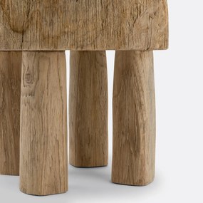 Kruk in teak H25 cm, Ustabo