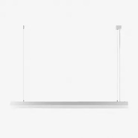 Hanglamp Lineair ↔︎120 Cm Led In Aluminium Joren Grijs – Chroom - Sklum