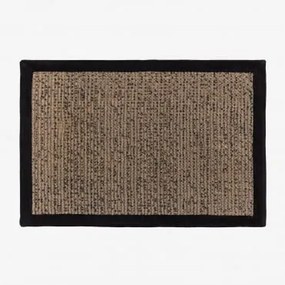 Deurmat In Jute 60x40 Cm Gimendy Zwart - Sklum