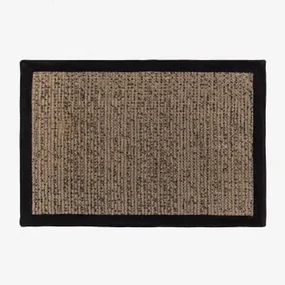Deurmat In Jute 60x40 Cm Gimendy Zwart - Sklum
