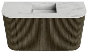 Mondiaz Joya DLux 75cm toiletmeubel ronding links/rechts shadow met wastafel faye midden zonder kraangat opalo