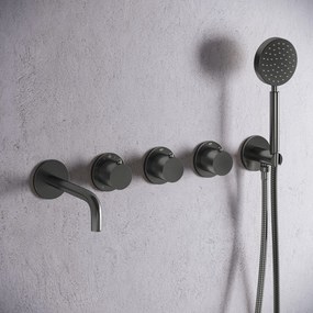 Saniclear Plus Curved thermostaatkraan afbouwdeel verouderd ijzer - gunmetal