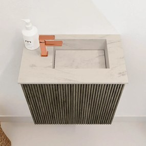 Mondiaz Joya DLux 40cm toiletmeubel shadow met wastafel faye rechts 1 kraangat opalo