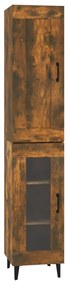 vidaXL Hoge kast 35x34x180 cm bewerkt hout gerookt eikenkleurig