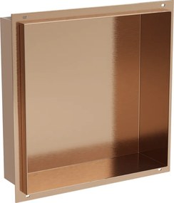 Mexen X-Wall-NR nisplank zonder flens 30 x 30 cm, geborsteld koper - 19C1303010