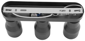 Afgeronde plafondspot gunmetal GU10 50mm 3-lichts - Stanley