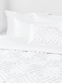 Perkal katoenen dekbedovertrek Phil met getufte design