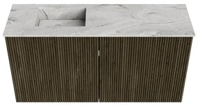 Mondiaz Joya DLux 80cm toiletmeubel shadow met wastafel faye links zonder kraangat glace