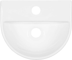Saqu Fontein halfrond 1 kraangat 30x25x12 cm Wit