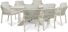 Tuinset 6 personen 240 cm Rope Taupe Lifestyle Garden Furniture Biagio/Lunea