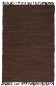 vidaXL Vloerkleed Chindi handgeweven 200x290 cm katoen bruin