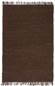 vidaXL Vloerkleed Chindi handgeweven 200x290 cm katoen bruin