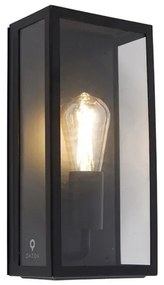 Smart buiten wandlamp met dimmer zwart incl. WiFi ST64 IP44 - Rotterdam Modern E27 IP44 Buitenverlichting