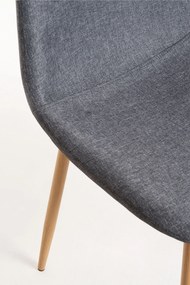 Set 4 Teok Stoffen Stoelen