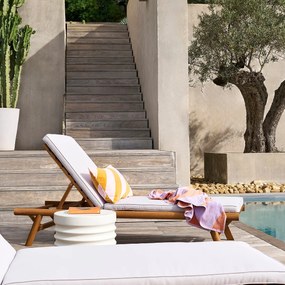 Strandlaken in fluwelen badstof, Scénario Vague