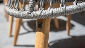 4-Seasons Sempre tuinstoel  - Teak/Silver Grey (1 stuk) - OP=OP
