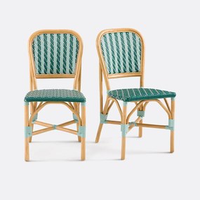 Set van 2 gevlochten stoelen, Musette