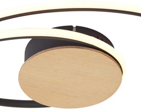 Design plafondlamp hout incl. LED 3-staps dimbaar - Rowan