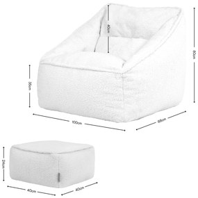 Natalia Borg Armchair Bean Bag + Footstool