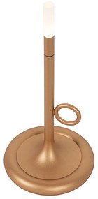 Buiten tafellamp goud incl. LED met touch dimmer oplaadbaar - Sjarel