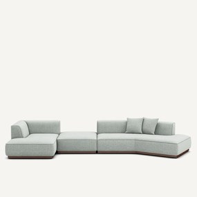 Open hoekbank links XL in gevlekte canvas, Jacopo