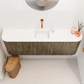 Mondiaz Joya 125cm toiletmeubel ronding links/rechts dusk met wastafel faye midden zonder kraangat talc