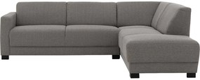 Goossens  My Style grijs, stof, 2,5-zits, stijlvol landelijk met ligelement rechts