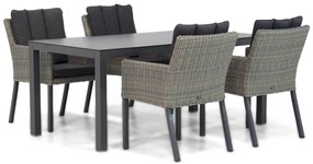 Tuinset 4 personen 180 cm Wicker Taupe Garden Collections Oxbow/Madras