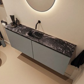 Mondiaz Ture DLux toiletmeubel 120cm smoke met wastafel lava midden zonder kraangat