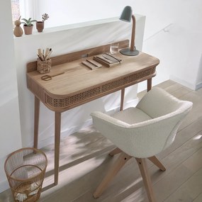 Bureau, 1 lade, rotan riet, Laora