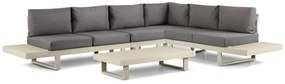Hoek loungeset 6 personen Aluminium Taupe Lifestyle Garden Furniture Lorenzo