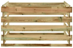 vidaXL Tuincompostbak gelat 120x120x70 cm geïmpregneerd grenenhout