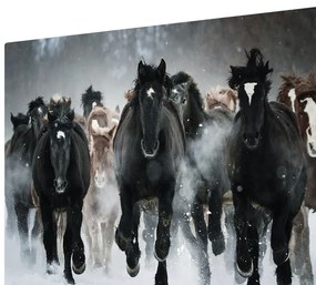 snijplank van glas Paarden in galop 60x52cm