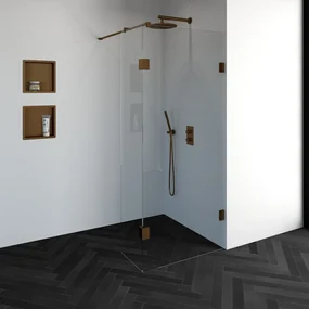 Brauer JC profielloze inloopdouche 90/40cm koper