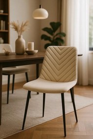 Kisa Zwarte Fluwelen Stoel