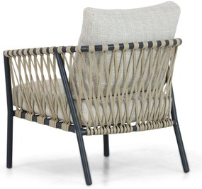 Stoel en Bank Loungeset 5 personen Aluminium/rope Grijs  Lifestyle Garden Furniture Feraro