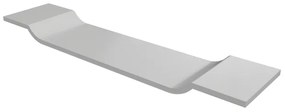 Crosstone by Arcqua Solid Surface badbrug 90x20cm mat wit BBR119103