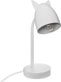 Atmosphera witte Tafellamp met Ijzeren Voet - E14 LED - Maximaal vermogen: 25W - Maximale hoogte: 42 cm