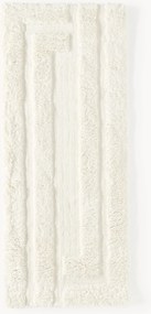 Pluizige hoogpolige loper Genève met verhoogd hoog-laag structuur