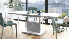 ASTON wit / beton, salontafel, uitschuifbaar
