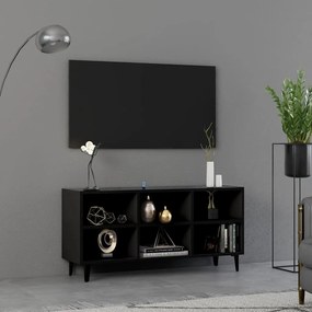 vidaXL Tv-meubel met metalen poten 103,5x30x50 cm zwart