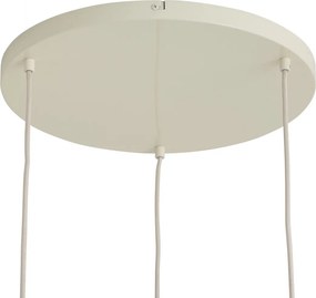 Retro hanglamp beige met metalen kap 3-lichts - Ophelia